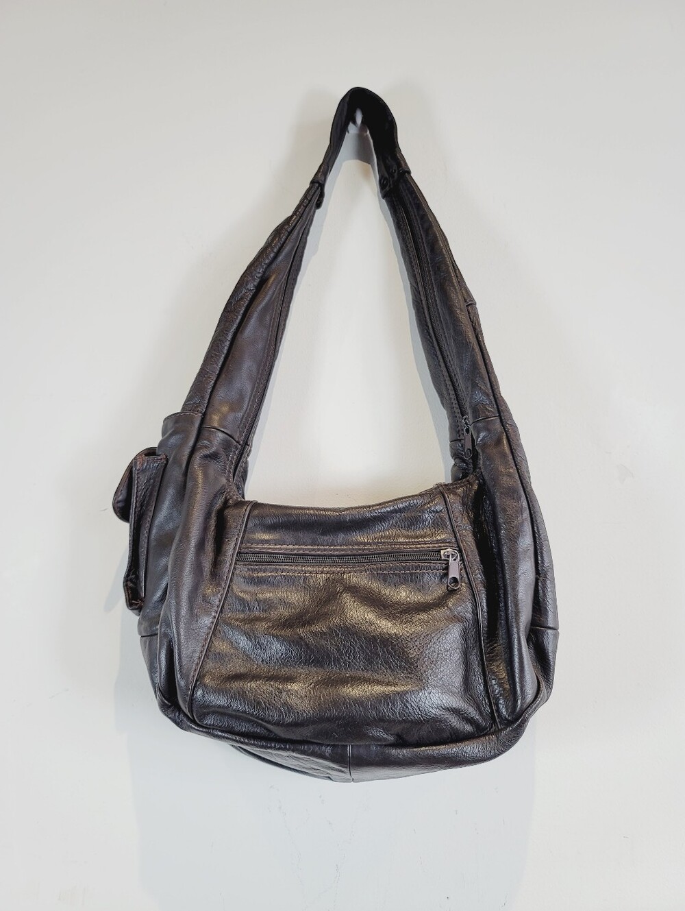 Everyday Brown Leather Shoulder Bag - Picture 2 of 4